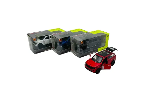 Mașinuță Metalică de Poliție SUV, 15×7×6.5 cm – Culori Combinate, Design Realist  [0]