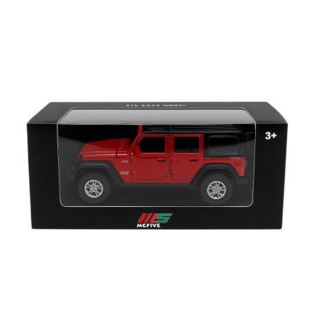 Masinuta Metalica Jeep Wrangler Die-Cast IIIS MCFIVE Rosie – Scara 1:32 Pull Back Lumini Sunete Copii 3+ [1]