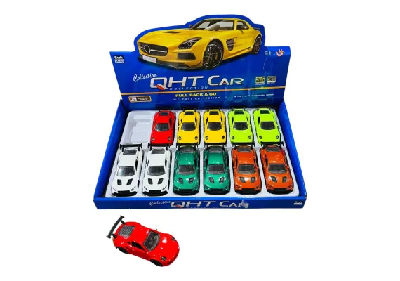 Masinuta metalica model sport, diverse culori, 11cm, 