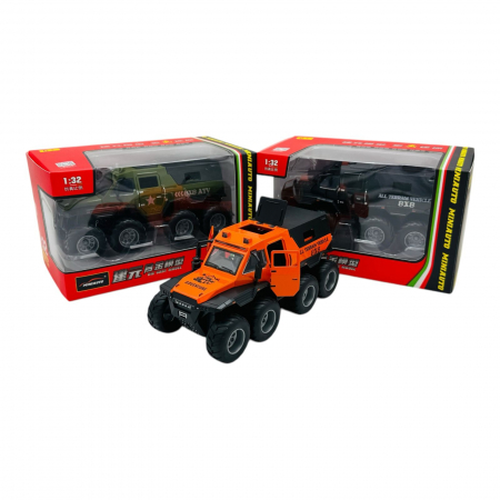 Mașinuță Off-Road 6x6 Metalică, Scara 1:32, Sunete și Lumini, Model All Terrain Vehicle  [1]