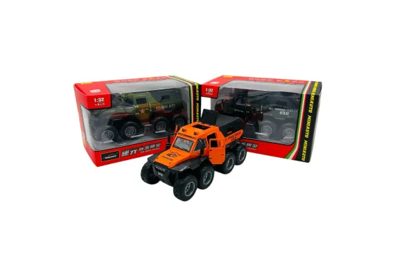 Mașinuță Off-Road 6x6 Metalică, Scara 1:32, Sunete și Lumini, Model All Terrain Vehicle  [0]