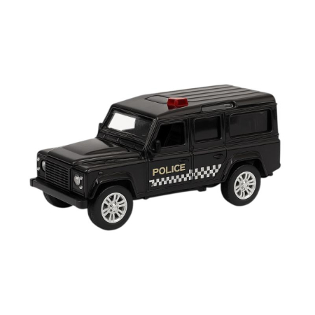 Masinuta Off-Road Police Metalica Neagra – Scara 1:36 Pull Back Frictiune Copii 3+ [1]