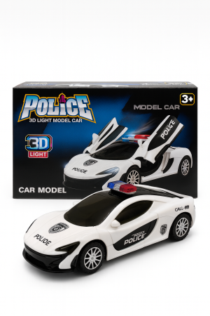 Jucarii interactive - Masinuta Politie cu Lumini 3D – Model Sport, Usile Se Deschid, 22x10 cm