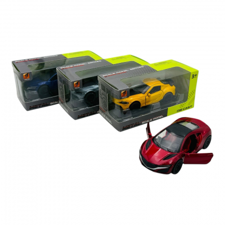 Mașinuță Sport Metalică cu Uși Deschise, 15×7.5×6.5 cm – Modele și Culori Variate  [1]