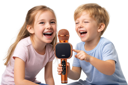 Microfon Fara Fir Q009 Rosu Karaoke HIFI Speaker Bluetooth – Functii Inregistrare SD USB [1]