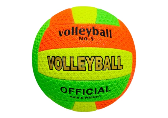 Articole pentru copii Engros - Minge de Volei No.5 – Culori Neon Vibrante, 260 GRAME Aderenta si Rezistenta – Alex Store 
