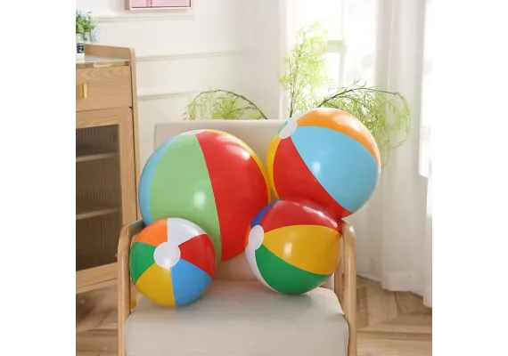 Articole pentru copii Engros - Minge Gonflabila pentru Plaja 60 cm - Multicolor pentru Distractie si Relaxare, 