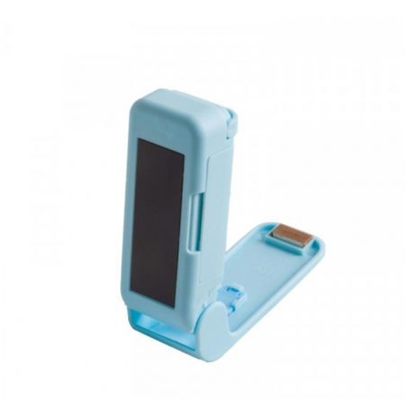 Mini Aparat de Sigilat Pungi cu Baterii, , Etansare prin Caldura, Spate Magnetic, Portabil, 9.7x3 cm, Albastru [3]