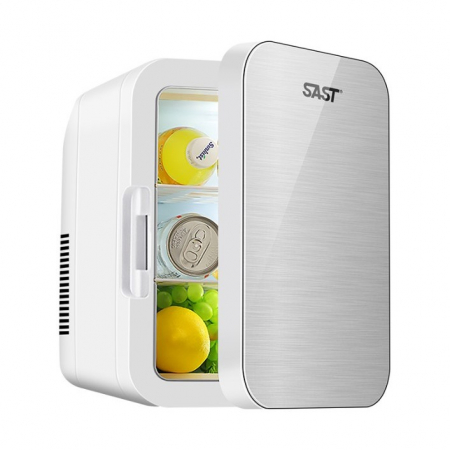 Mini frigider cosmetice, , dubla functie de incalzire/racire, portabil, 8L, gri [2]