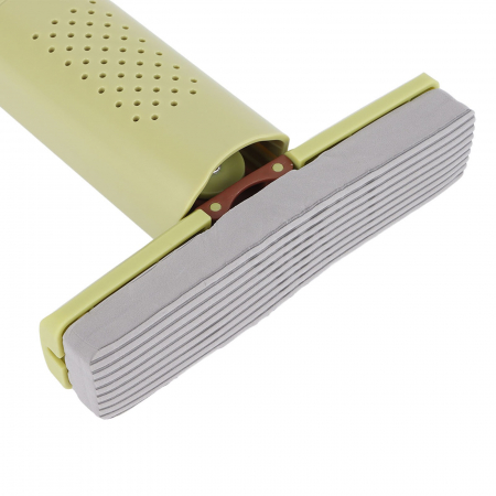Mini Mop, , Pentru Uz Casnic, Sistem Autostoarcere, Portabil, Mop cu Burete, Rotire 180°,15 x 27.5 cm, Verde [12]