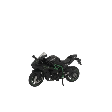 Motocicleta Metalica Die-Cast Model Sport H2R Verde Neagra – Scara 1:12 Lumini Sunete [1]