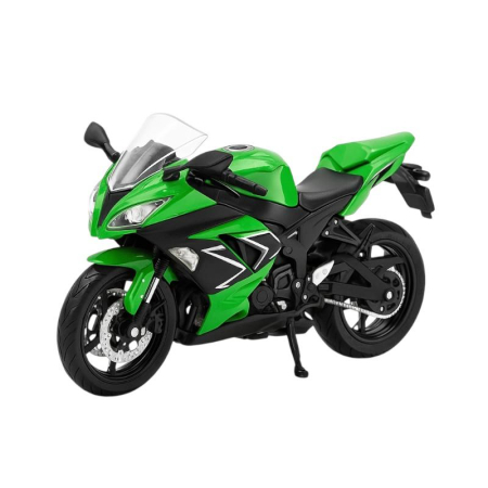 Machete si jucarii de metal - Motocicleta Metalica Die-Cast ZXY Verde – Model Sport Scara 1:12 Pull Back Lumini Sunete