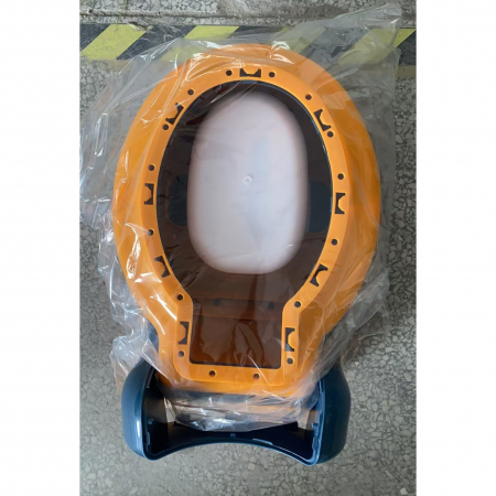 Olita Bebelusi, , pentru Copii 1 - 8 Ani, Model Toaleta Adulti, Colac Moale PVC, Compartiment Detasabil, Cutie Depozitare Hartie, 34 x 32 x 19 cm, Albastru/Portocaliu [5]