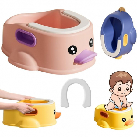 Olita pentru Copii, , +1an, Portabila, Design Ratusca, Model Prietenos, Non-Toxic, Compartiment Detasabil, cu Maner, Usor de Curatat, Albastru [5]