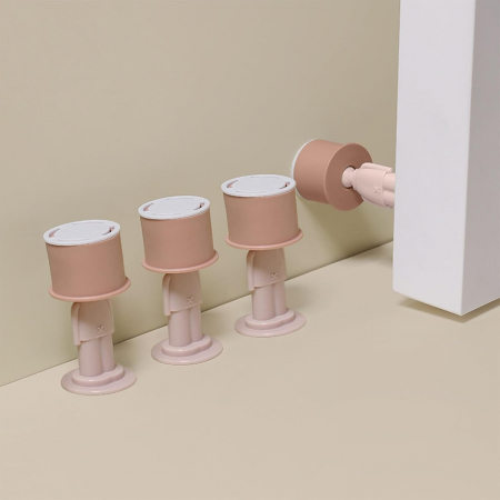 Opritor de Usa, , din Silicon, Model Magicial, cu Prindere de Perete, Anti-Coliziune, 4x 8.5 cm, Roz [2]