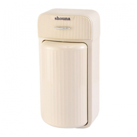 Ingrijire personala si cosmetice Engros - Organizator Baie, , 4 Compartimente si 1 Sertar, Rotire 360 Grade, din PP+PET, 27.5 x 16 x 11 cm, Crem