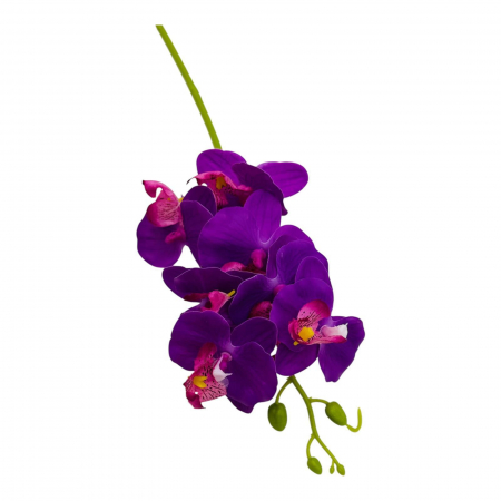 Orhidee Artificiala deosebita, 7 flori si 3 boboci, 61cm, calitate superioara, mov intens,   [1]