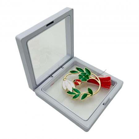 Pachet Avantajos!!! 60 Brose Martisor marime mare, in cutie cu expunere 3D( rosu/alb/negru), 8.5×8.5cm,   [8]