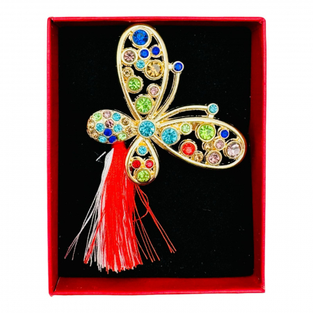 Pachet Avantajos!!! 60Brose Martisor marime mare in cutie rosie cu fereastra, 8.5×6.5cm, modele combinate,   [6]