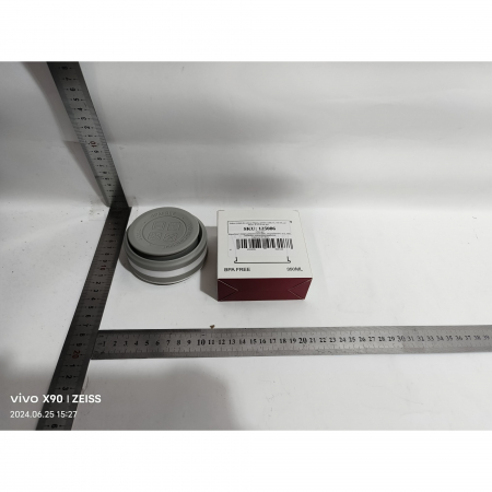Pahar pliabil din silicon , prentru calatorii, 350 ml, pai inclus, 9 x 9.2 cm, gri [5]