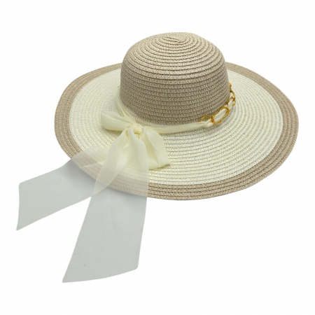Palarie de Vara pentru Dama cu Bor mare si Accesorii – Poliester 100%, Design Elegant, Calitate Superioara,  [1]