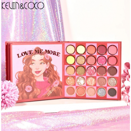Paleta de Farduri Kevin&Coco, 59 culori, Stil Carte, 3 Straturi, Pudra Compacta, Clasic, Fara Sulfati, 14.2 x 14.2 x 2.3 cm, 80 g, multicolor [3]