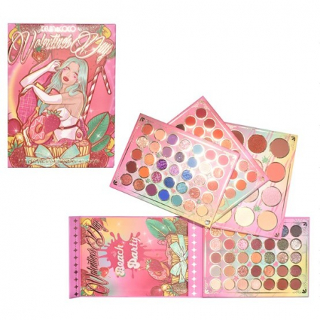 Ingrijire personala si cosmetice Engros - Paleta farduri Kevin&Coco, 117 culori, 4 straturi, rotativa, iluminator si blush inclus, dreptunghiulara, 112g, 20.8 x 15.5 x 2.1 cm, multicolor