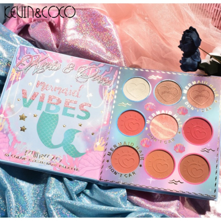 Paleta farduri Kevin&Coco, 69 nuante, blush, iluminator, conturing, deschidere tip carte, 18.6 x 16.5 cm, 97 g, multicolor [2]