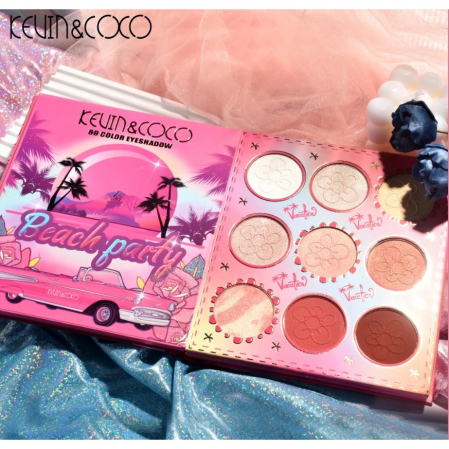Paleta farduri Kevin&Coco, 69 nuante, blush, iluminator, conturing, deschidere tip carte, 18.6 x 16.5 cm, 97 g, multicolor, model 2 [2]