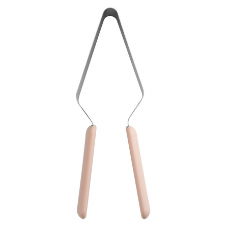 Paleta pentru Taiat si Servit Prajituri, , Otel Inoxidabil, Maner Usor de Prins, Divizor Triunghiular, 27 x 12 cm, Roz [1]