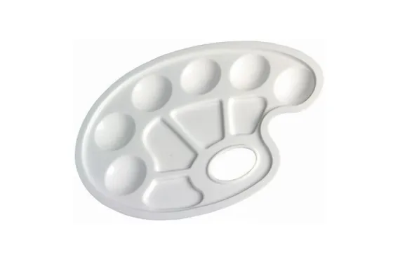 Accesorii scolare Engros - Paleta pictura mare 235×170 mm – din plastic, ideala pentru tempera, acuarela si acril, 