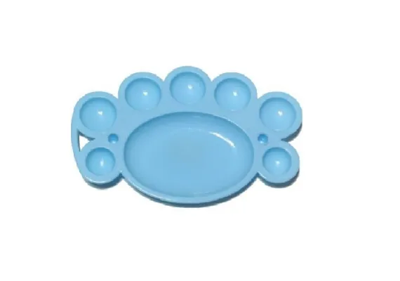 Accesorii scolare Engros - Paleta pictura mica 100×160 mm – din plastic rezistent, culoare alba sau diverse, 