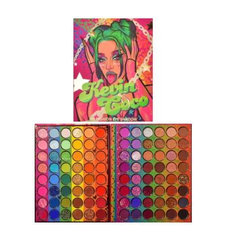 Palete de Machiaj, KEVIN & COCO, Modern Girl, Fard de Pleoape, 96 culori, 18.5 x 24 cm [6]