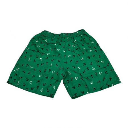 Pantaloni tip short de baie pentru barbati cu model ancora – cu buzunar, plasa interioara, 100% poliester,  [2]