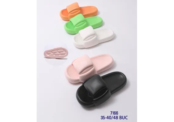 Haine si accesorii Engros - Papuci damă casual, model confortabil 3D, platformă moale, mărimi 36-41, culori combinate, 