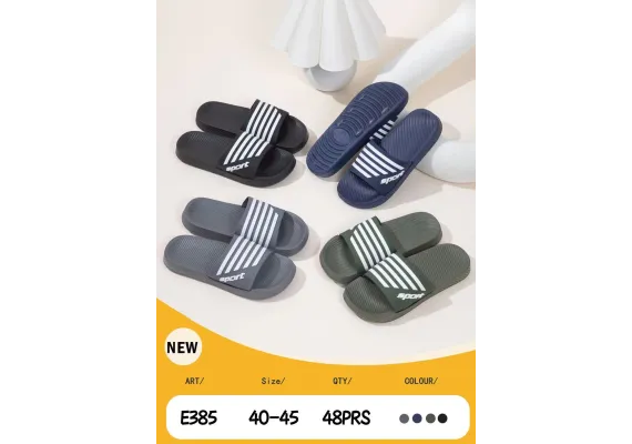 Papuci de vară bărbați model confortabil cu dungi, ușori, culori combinate, mărimi 40-45,  [0]