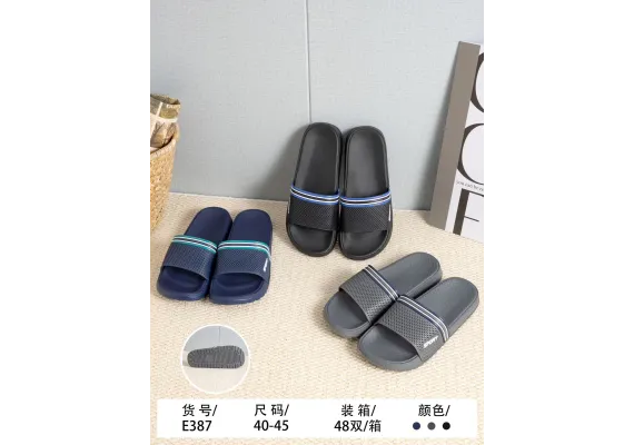 Papuci de vară bărbați model confortabil cu dungi, ușori, culori combinate, mărimi 40-45,  [0]