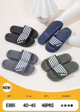 Papuci de vară bărbați model confortabil cu dungi, ușori, culori combinate, mărimi 40-45,  [1]