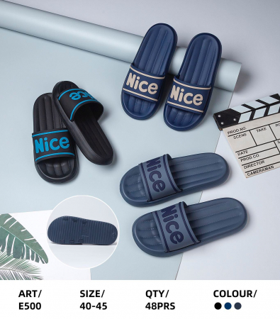 Papuci de vară bărbați model NICE, confortabili și ușori, culori combinate, mărimi 40-45,  [1]