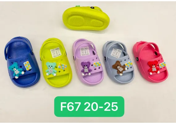 Papuci de vară copii, model turnat, cu bareta la spate și figurine colorate, culori combinate, mărimi 20-25,  [0]