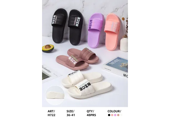 Haine si accesorii Engros - Papuci de Vară Dama, Model NICE, Confortabili și Ușori, Culori Combinate, Mărimi 36-41, 