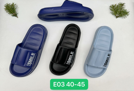 Papuci de vară pentru bărbați – Model SMILE, turnați, confortabili și ușori, mărimi 40-45,  [1]