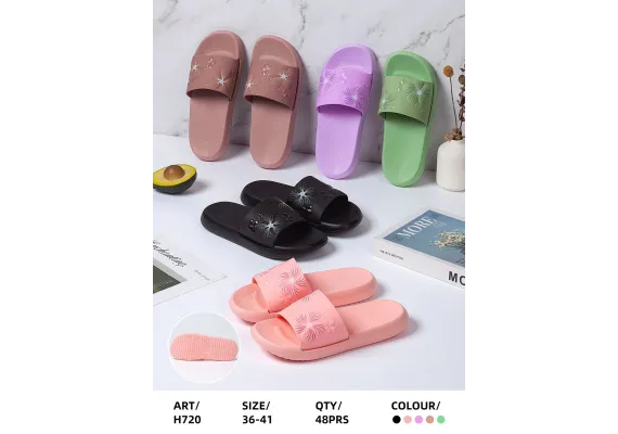 Haine si accesorii Engros - Papuci de vară pentru damă – Comozi și ușori, design modern, culori combinate, mărimi 36-41