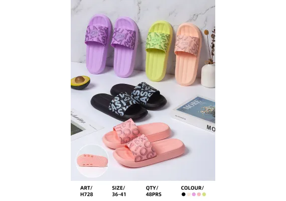 Haine si accesorii Engros - Papuci de vară pentru damă – Comozi și ușori, design modern, culori combinate, mărimi 36-41