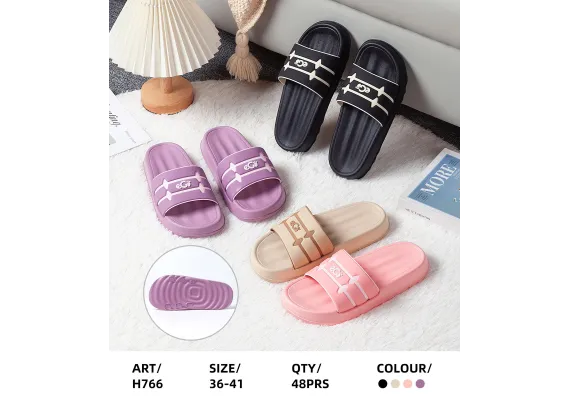 Haine si accesorii Engros - Papuci de vară pentru damă – Comozi și ușori, design modern, culori combinate, mărimi 36-41