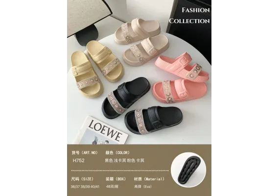 Haine si accesorii Engros - Papuci de vară pentru damă, model chic, turnat confortabil, culori combinate, mărimi 36-41, 
