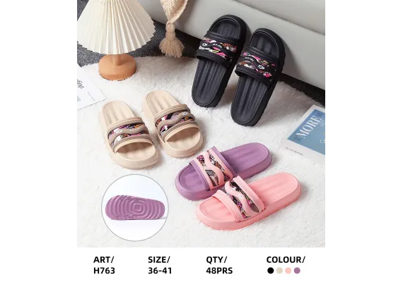 Haine si accesorii Engros - Papuci de vară pentru damă, model confortabil, ușor și modern, culori combinate, mărimi 36-41, 