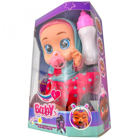 Papusa Bebelus Muzicala Cu Biberon Suzeta Si Sunete, modele combinate, Inaltime 22.5cm Jucarie Interactiva Pentru Copii,  [11]