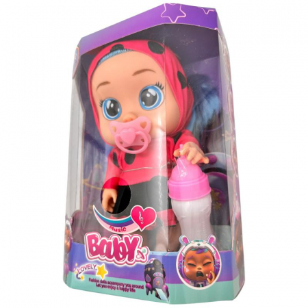 Papusa Bebelus Muzicala Cu Biberon Suzeta Si Sunete, modele combinate, Inaltime 22.5cm Jucarie Interactiva Pentru Copii,  [9]