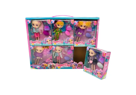 Articole pentru copii Engros - Papusa cu accesorii, multicolor, 16×13×6cm, +3ani 